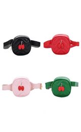 Cute Children Cherry Waist Mini Bags Kids Zipper Fanny Packs 2018 New Fashion PU Leather Chest Shoulder Belt Bag for Girls8543887