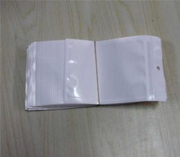 1220cm Clear white pearl Plastic Poly OPP packing zipper Zip lock Retail Packages Jewelry food PVC plastic bag 1018cm 7512cm9137593