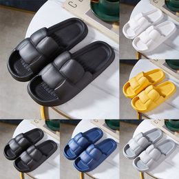 Slippers for men women Solid color hots low black white Indigo Multi walking mens womens shoes trainers GAI