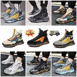 Athletic Shoes GAI Outdoor Men Shoe Hiking Sports Non-Slip Wear-Resistant Trainings Shoes Sneaker soft comfort ventilate high platform black