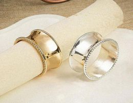 Metal Napkin Rings Gold Silver Napkin Holders Dinner Towel Metal Napkin Ring el Wedding Party Decoration9520325