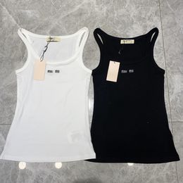 designer Women's Tanks Summer new slim fit threaded letter camisole vest