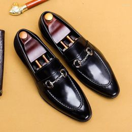 Dress Shoes PDEP Casual Leather Men's Business Formal Wedding Loafers Luxury Top Grade Handmade Sapato Social Masculino