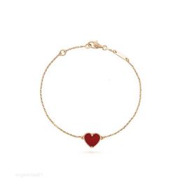 Lucky Clover Heart Bracelet Brand Letter-v Cleef Tennis Chain Charm Bracelets Mens Designer Jewellery for Women Party Christmas Rose Gold