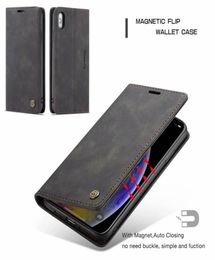 CaseMe Leather Wallet Case For iphone 13 12 11Pro Max XS XR 8 7 6S Plus Magnetic Closure ID Slot Flip Cover2241010