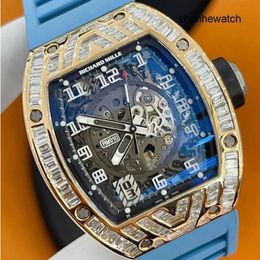 Timeless Watches Fancy Watch RM Watch Rm010 Mens Set with Tsquare Diamond Rose Gold Machinery Swiss Famous Chronograph