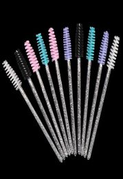 makeup brushes White Crystal Glitter Eyelash Mascara Wands Mini Colourful Eye Lashes Spoolie Brush Eyebrow Comb Beauty Tools in sto5792229