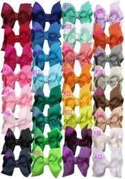 3 inch Baby Hairpins Mini Bows Hair grips children Girls Solid Hair Clips Kids Barrettes Hair Accessories 32 colors4799585