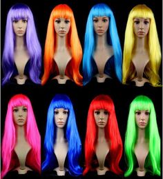 Anime Cosplay Wigs fashion lace wigs costume long straight hair wigs for christmas new year party cosplay long wig9239907
