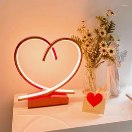 Table Lamps LED Strip Bedroom Lamp Red Wedding Dressing Room Student Sudy Desk Light Living Restaurant Lighting Night Lights