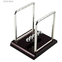 Decorative Objects Figurines Square swing ball red background Newtons cradle balance ball billiard ball collision ball decorative ornament pressure reducing toy