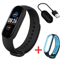 M5 Smart Watches Smart Band Sport Fitness Tracker Pedometer Heart Rate Blood Pressure Monitor Connexion Bracelet Men Women M5 240304