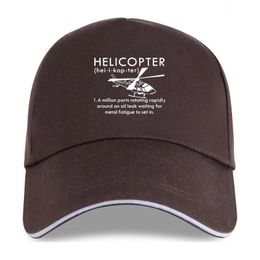 Summer Funny Print Helicopter Men Pilot Gift Brand Baseball cap Casual Tops 240227