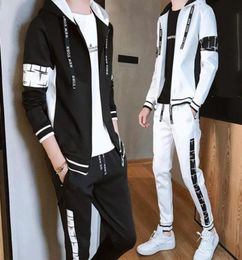 Men039s Tracksuits Autumn Style Hooded Sweater Korean Fashion Casual Suit Sportswear Coat Boy Student039s Small Leg Pants Ma7973855