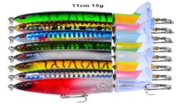 11cm 15g Pencil Fish Hook Hard Baits Lures 6 Treble Hooks Fishhooks 8 Colors Mixed Propeller Plastic Fishing Gear 8 Pieces Lo7292642