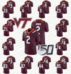 Virginia Tech Hokies 150 jersey 2 Hendon Hooker Tayvion Robinson Quincy Patterson Tre Turner Devon Hunter Rayshard Ashby College F1541058