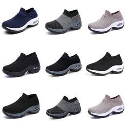 Women Men Running shoes GAI triple white grey black sneaker tennis sport trainers platform Shoes breathable dark Mesh Nine