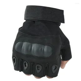 Cycling Gloves Black Army Military Fingerless Tactical Fitness Gym Men Women Antiskid Anti-Slip Half Finger Male