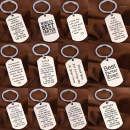 Keychains Family Love Keychain Son Daughter Sister Brother Mom Fathers Key Chain Gifts Stainless Steel Keyring Dad Mothers Friend 217t