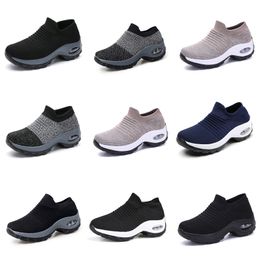 GAI Women Men Running shoes white grey triple black sneaker trainers sport breathable dark Mesh platform Shoes One