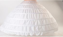 2022 Lace Edge 6 Hoop Petticoat Underskirt For Ball Gown Wedding Dress 110cm Diameter Underwear Crinoline Wedding Accessories4253213