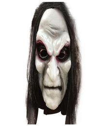 Halloween Zombie Mask Props Grudge Ghost Hedging Zombie Mask Realistic Masquerade Halloween Long Hair Ghost Scary Mask GB12284873074