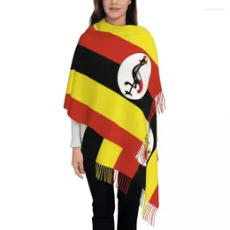 Ethnic Clothing Uganda Flag Women'S Pashmina Shawl Wraps Fringe Long Large Scarf