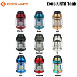 Оригинальный бак Geekvape Zeus X RTA, 4,5 мл, распылитель с верхним воздушным потоком, ZX RTA Tank, поддержка одной двойной катушки, испаритель для электронных сигарет DIY