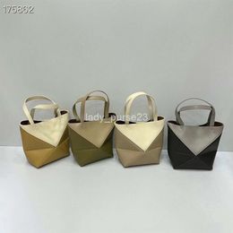 L0ewe Designer Girl Spain Bags Bag Women 2024 New Autumn Winter High-end Texture Puzzle/Folding Geometric Single Shoulder Tote Bucket Womens Totes