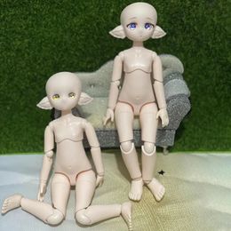 28cm Makeup Elf Doll Small 16 Bjd Whole DIY Handmade Dolls Kids Toy Girls Opened Head 240304