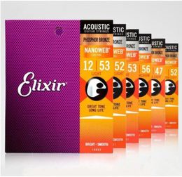 Elixir Acoustic Guitar Strings Phosphor Bronze Shade 16077 16002 16052 11025 11052 16027 16102 11100 11002 11027 12000 12002 120507957640