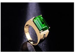 2pairlots green jade diamond crystal gold filled men039039s ring open size9086765