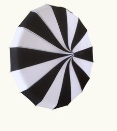 10 pcslot Creative Design Black And White Striped Golf Umbrella Longhandled Straight Pagoda Umbrella4675603