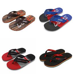 Spring Slippers Summer Black Red Pink Green Yellow Blue Brown Mens Low Top Breathable Soft Sole Shoes Flat 67