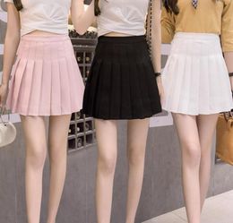 Lovely High Waist Pleated Tennis Skirt Skort Atype Uniform with Inner Shorts Underpants for Badminton Cheerleader Tenis Mujer3181405