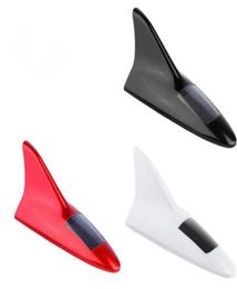 Solar 8 LED Roof Spoiler Shark Fin Antenna Flashing Light Car Decorative Lights Modifications LED Strobe Light3588761