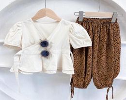 Summer Baby Girls Outdoor sports suit children039s clothing set Sleeveless Vest Shorts shirts 2pcsset infant kids clothe65411028797239