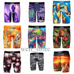 Psds Underpants Designer 3xl Mens Underwear Ps Ice Silk Underpants Breathable Printed Boxers with Package Plus Size New Printed Men 606