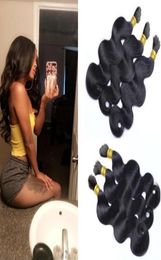 bulk hair for Braiding 9A Unprocessed Brazillian Peruvian Indian Malaysian Body wave Human Hair Natural Black7144866