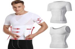Mens Body Shaper Compression Shirts Abdomen Shapewear Tummy Slimming Sheath Gynecomastia Shapers Corset Waist Trainer Fajas Tops295194446