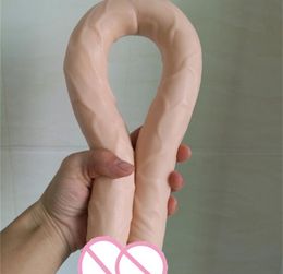 HOWOSEX Double Dildo super long 225 Inch Flexible Soft penis Vagina and Anal Women Gay Lesbian Double Ended Dong Sex Toy Y2011186263427