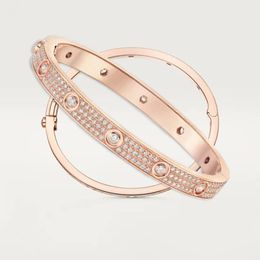 Designer's Latest Recommendation for High Quality 18K Rose Gold Love Series Bracelet, Set with Round Bright Cut Diamonds