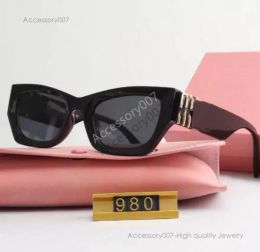 Glass luxury glass sunglasses classics sunglasses oval frame miu Sunglasses designer Women's beach radiation resistant personality man vintage style goggles