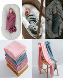 Bulk 7pclot 100 Cotton Baby Blanket 120120cm Soft Newborn Blankets Bath Gauze Infant Swaddle Wrap Sleepsack Stroller Cover1256905