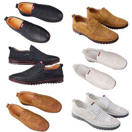 Casual shoes for men's spring new trend versatile online shoes for men's anti slip soft sole breathable leather shoes non-slip 41