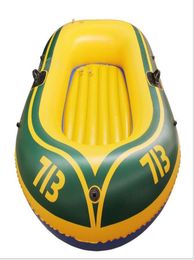 Cheap mini single Inflatable Floating sail Boat 192x114cm sizes included 2 paddles and 1 pump and repair kits2362918