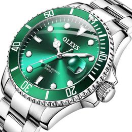 OLEVS Men's Watches Fashion Business Waterproof Quartz Wrist Watch Men Top Brand Luxury Stainless Steel Strap Sport Clock Mal307b