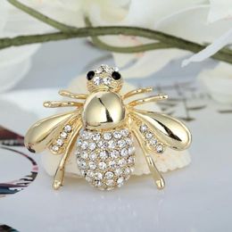 Brooches Cute Bee Brooch Rhinestone Suit Collar Pin Long Skirt Cardigan Clothing Accessories