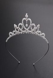 beautiful Headpieces shiny crystal bridal tiara party silver plated crown hairband wedding accessories2938599