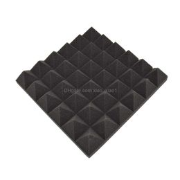 Other Building Supplies Beiyin 12Piece Pyramid Acoustic Dampening Foam Sound Absorption Tiles Diffuser Soundproof Panels Fireproof F Dhz6W
